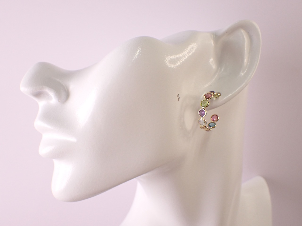 K14 マルチストーンピアス　[D2-206]