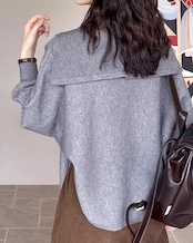 Sailor collar round hem Knit T20346