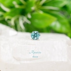 ブルーグリーンアパタイト・ピアス 4mm(片耳)