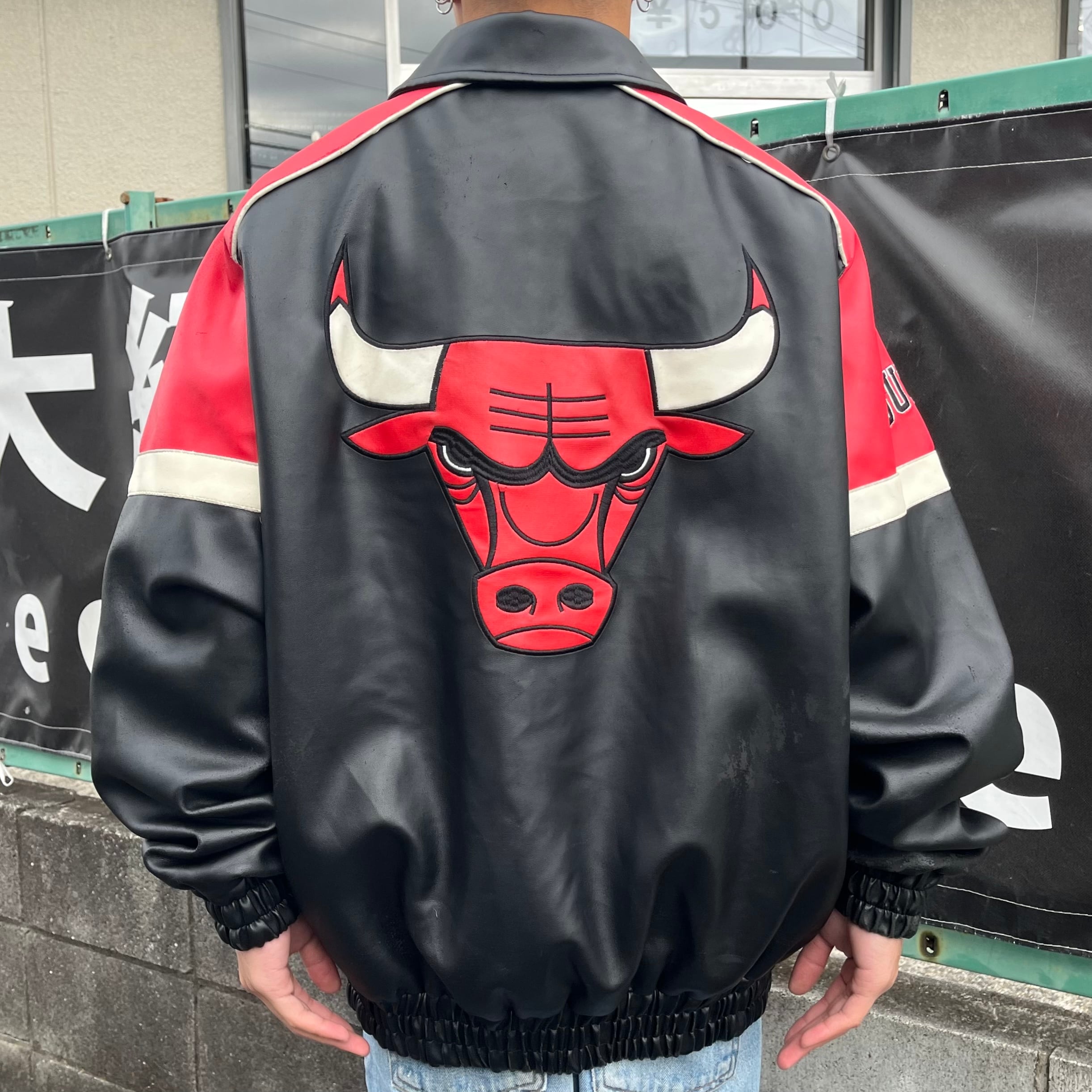 90s BULLS シカゴ ブルズ レザージャケット NBA ヴィンテージ