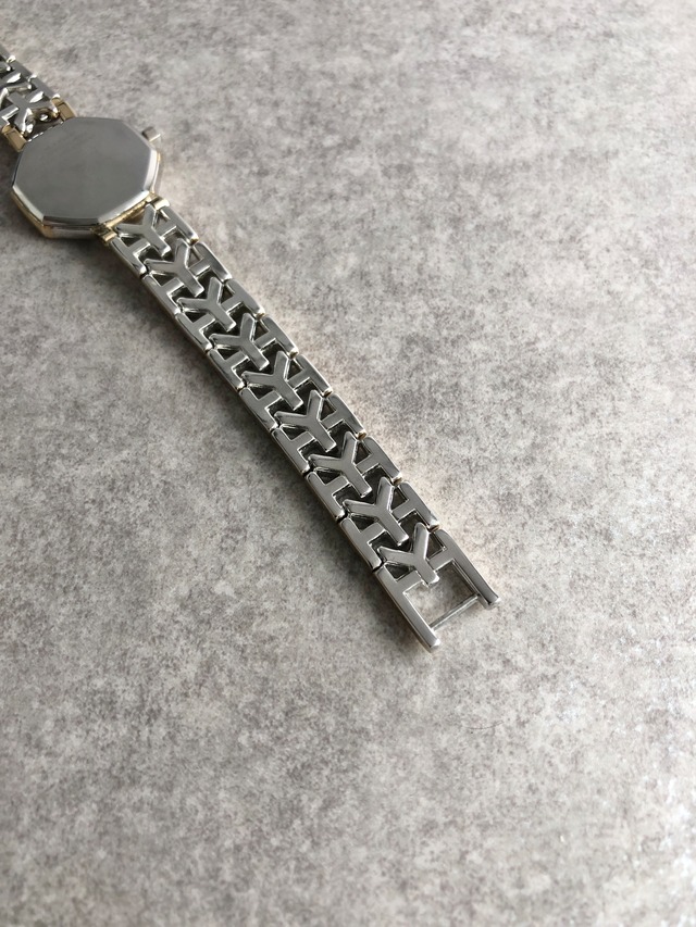 Yves Saint Laurent イヴ・サンローラン 腕時計 ゴールド シルバー オクタゴン ステンレススチール 2200-241762クウォーツ vintage ヴィンテージ オールド fsc8bp