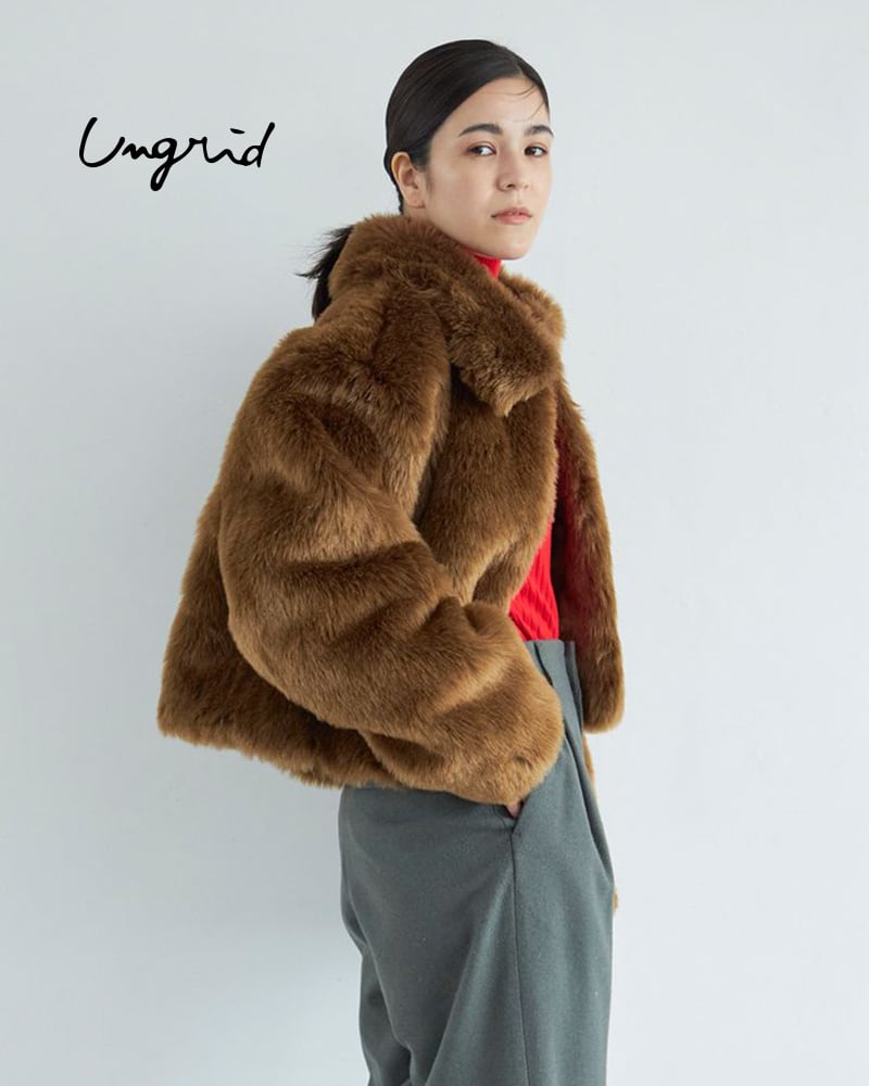 全品送料無料】ファーショートコート/Ungrid/アングリッド  