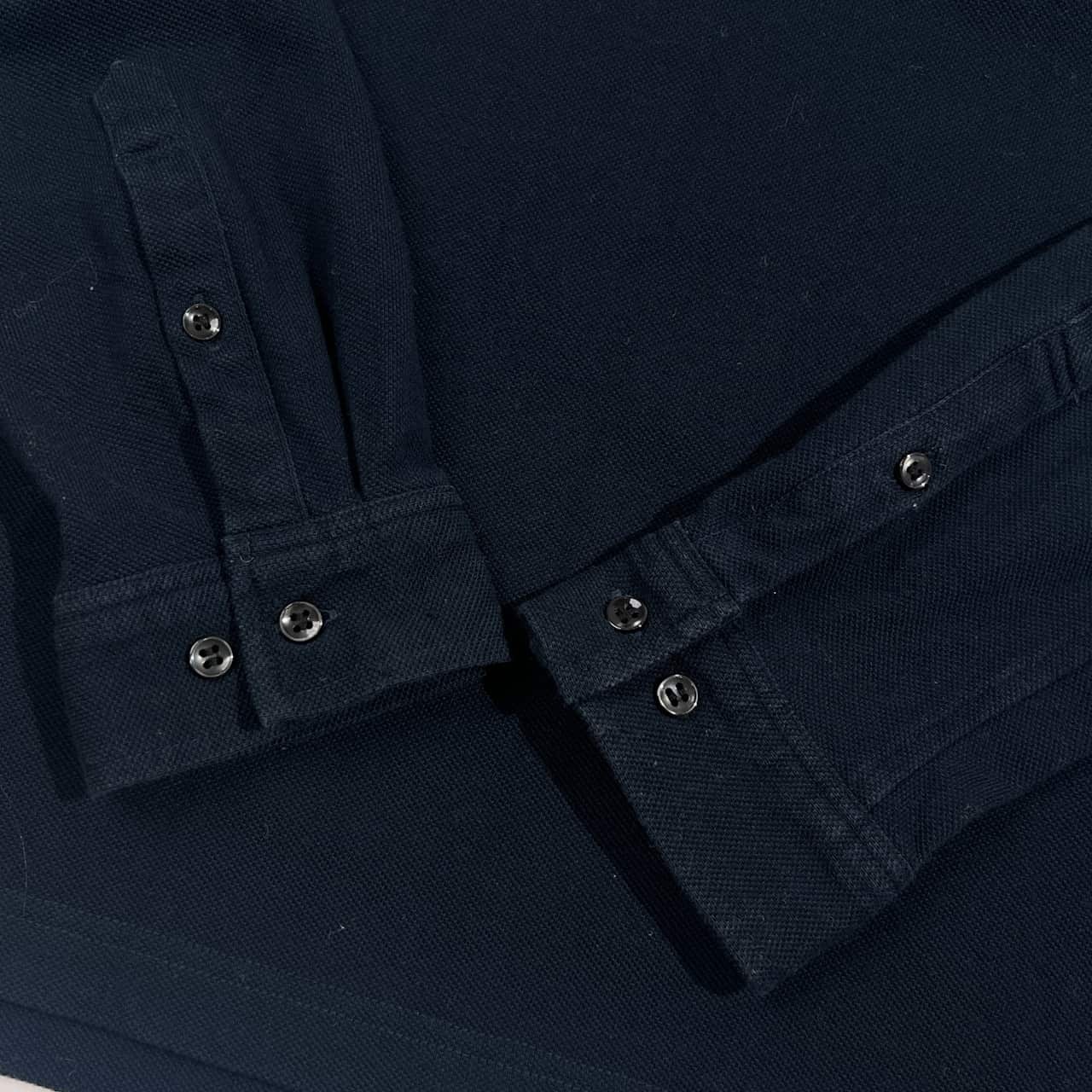 LACOSTE ラコステ BD ボタンダウン 鹿の子 長袖 ポロシャツ 4/ネイビー系 メンズ ファブリカ