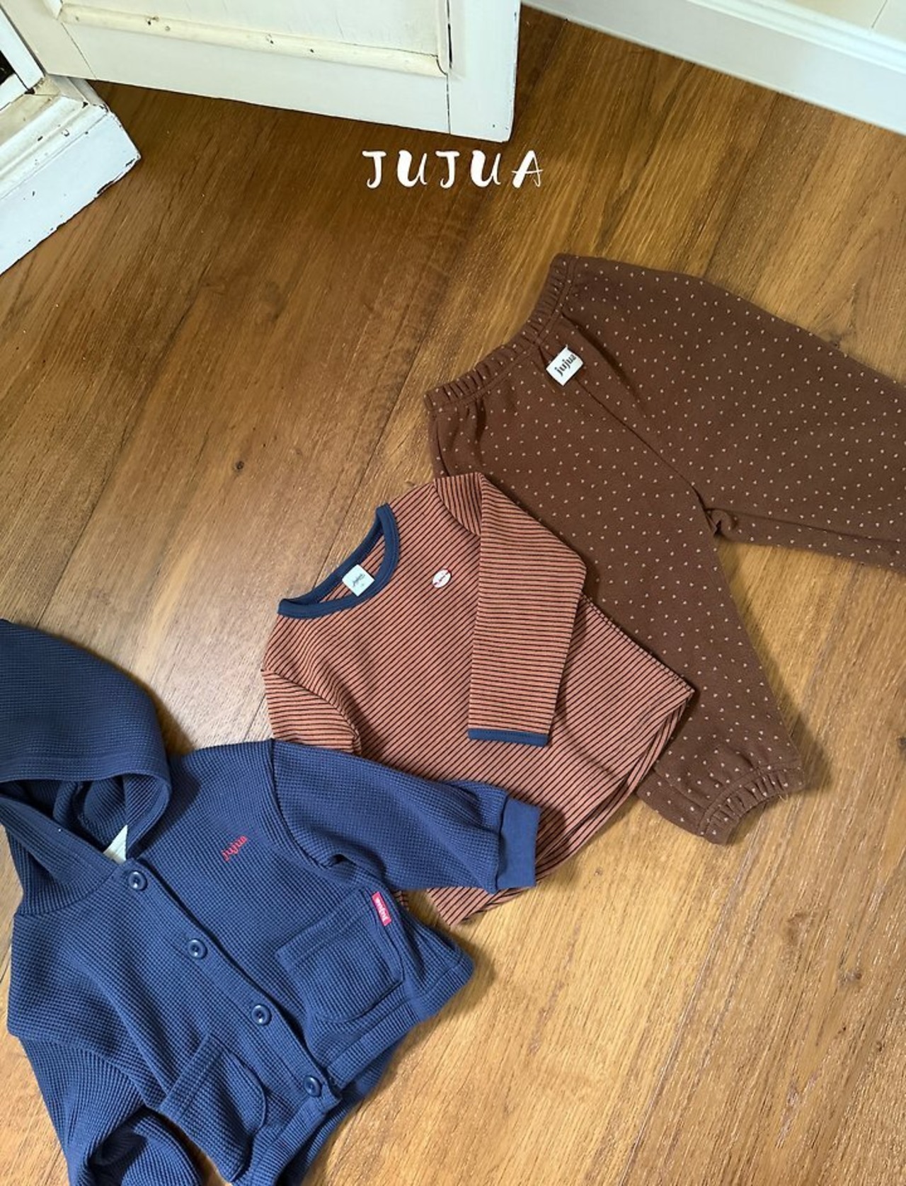 韓国子供服 / JUJUA / 26Autumn / ワッフル フード ジャケット / 秋服 *XS~XL*