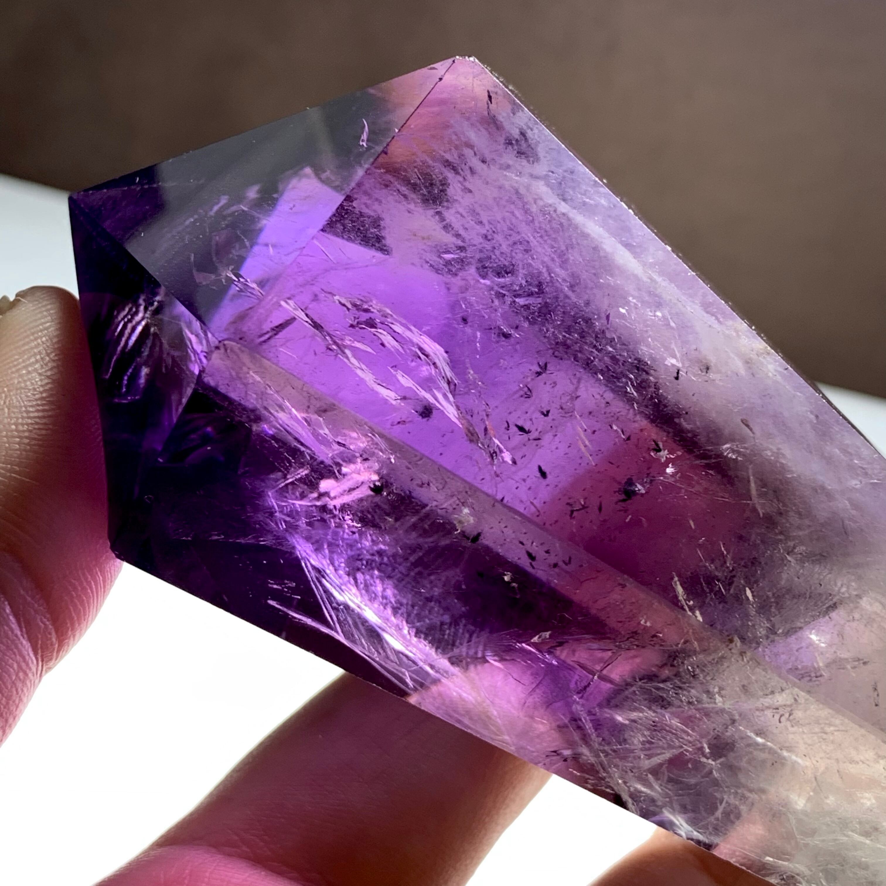 希少☆ロマネシュ鉱入り・色合い美麗☆アメジスト ワンド