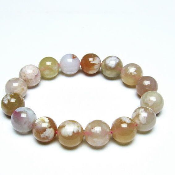 チェリーブロッサムアゲート ブレスレット 桜瑪瑙 13mm [M便 1/10] 111-26450