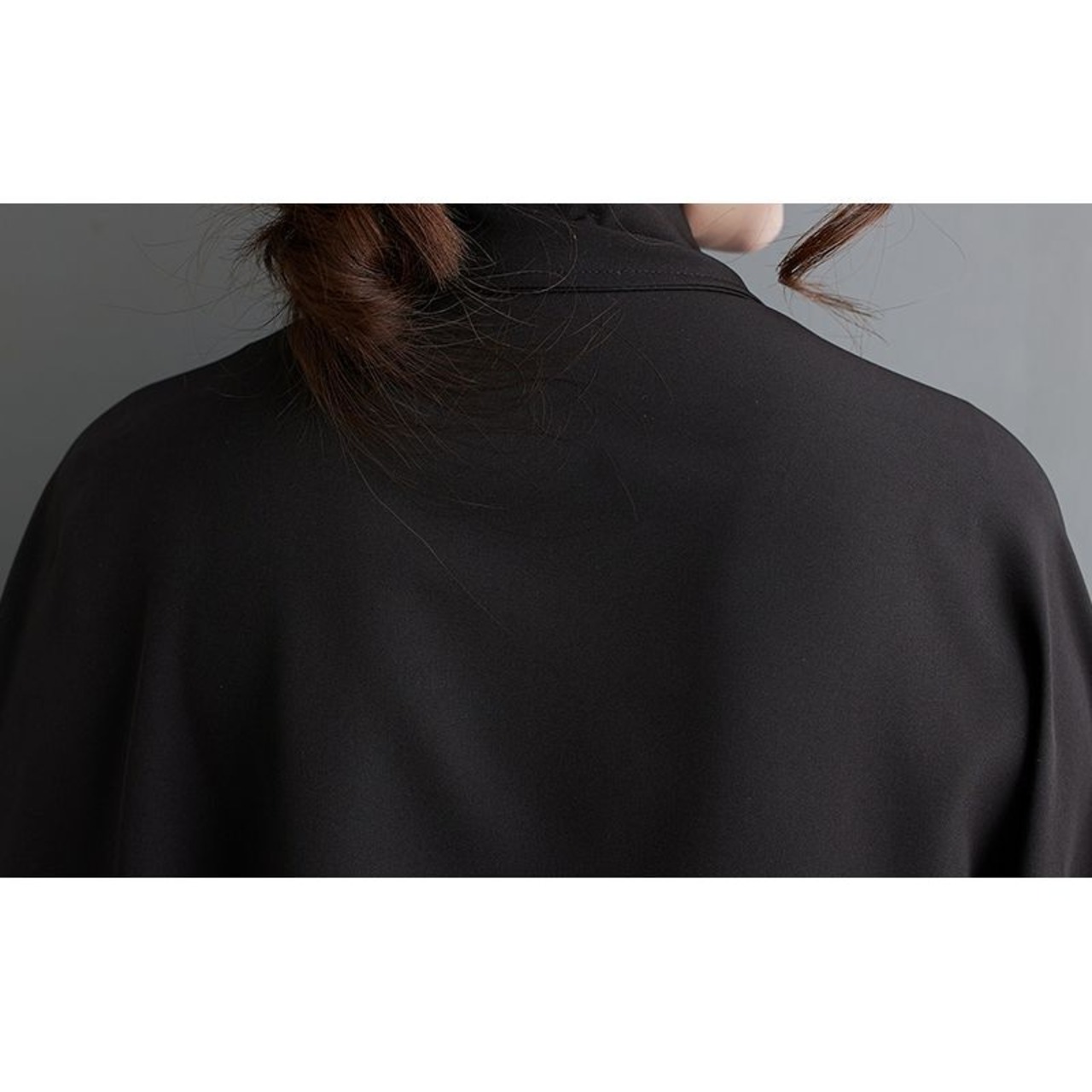 スタッズ装飾 アシンメトリー シャツ  00084