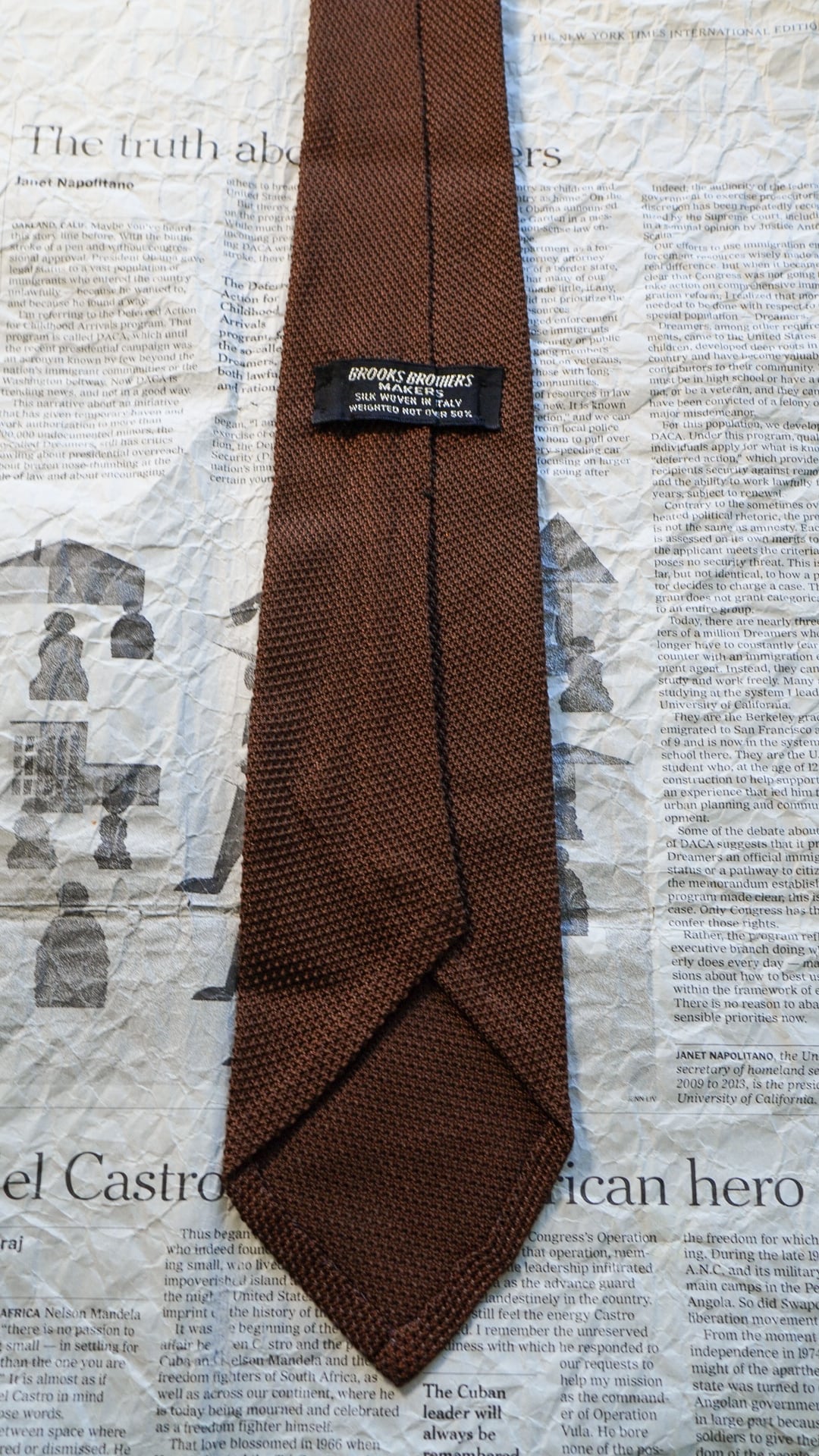 70s ブルックスブラザーズ ヴィンテージ ニットタイ ネクタイ ブラウン 1960s】BROOKS BROTHERS ブルックスブラザーズ シルク グレナディン