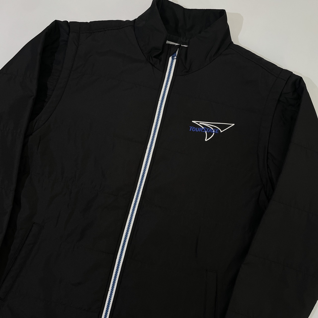 TOURSTAGE ツアーステージ 2WAY 袖着脱可 中綿 フルジップ ジャケット LL/ブラック y