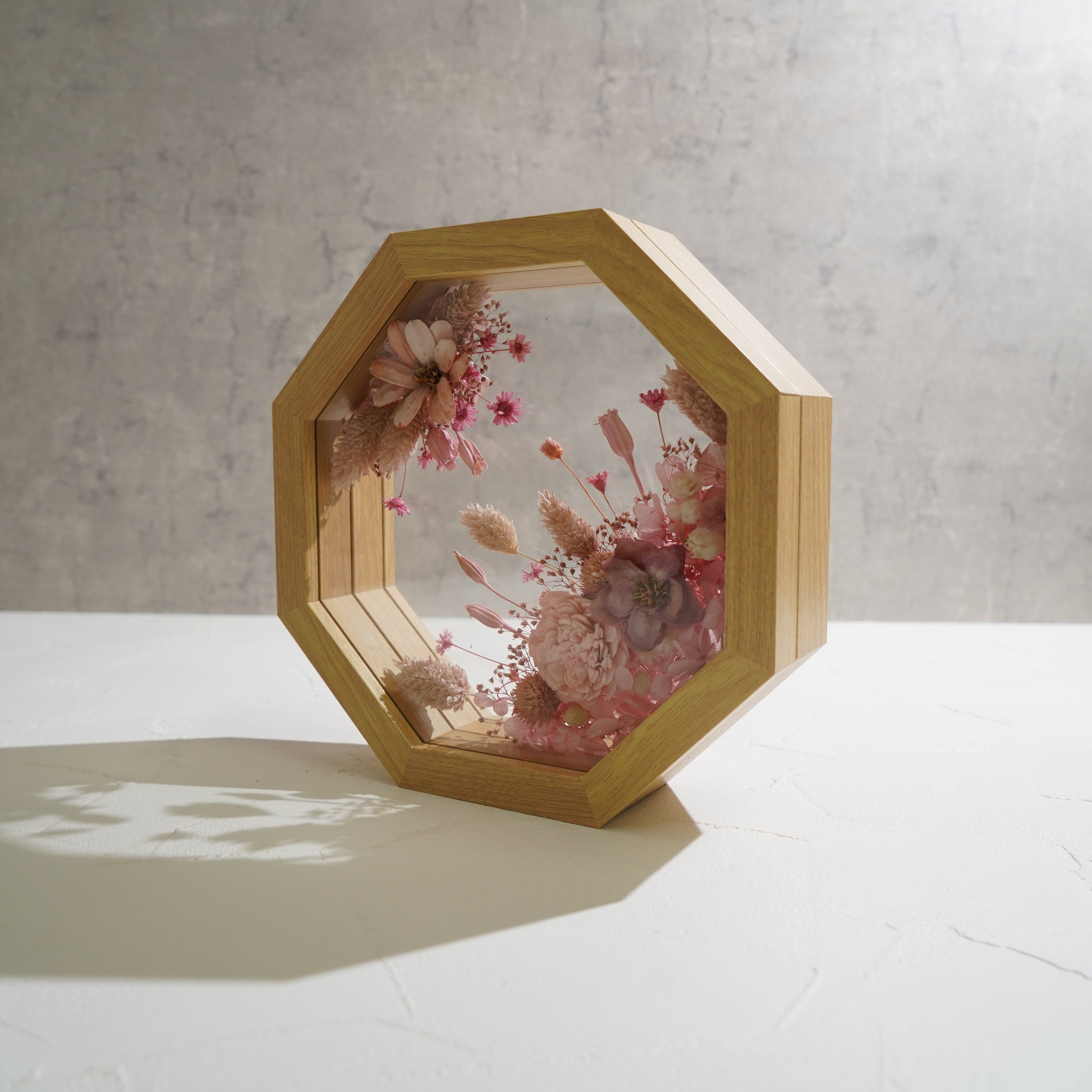 【ピンク】フレームフラワー 八角形 アートタイプ FO-77≪限定1点≫
