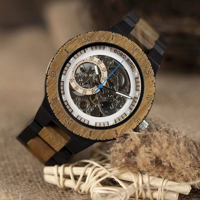 時計 boobooboo Wooden mechanical watch - Skeleton【BJ0018】 | BOBO BIRD JAPAN's