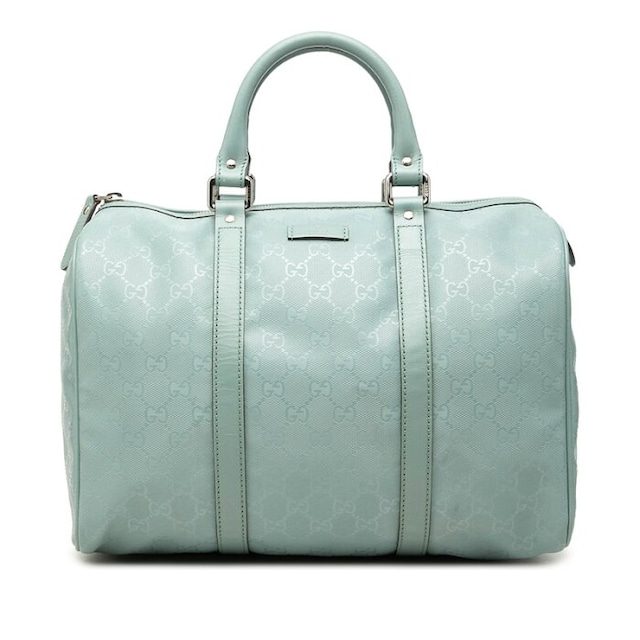 グッチ GGインプリメ ハンドバッグ ミニボストンバッグ 193603 ブルー系 PVC レザー レディース GUCCI 中古