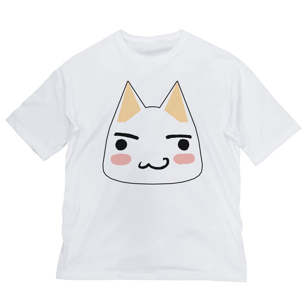 どこでもいっしょ 6502-1667 どこでもいっしょ トロ フェイス ビッグシルエットTシャツ/WHITE-L/XL