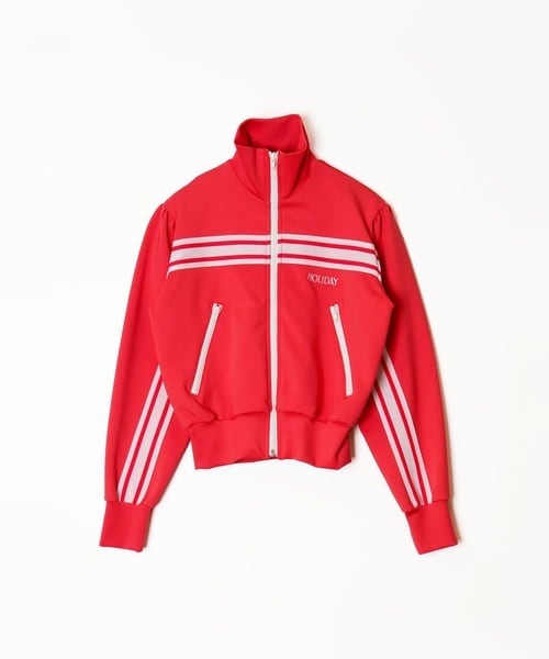 HOLIDAY】 puff sleeve track jacket (red） | olaf