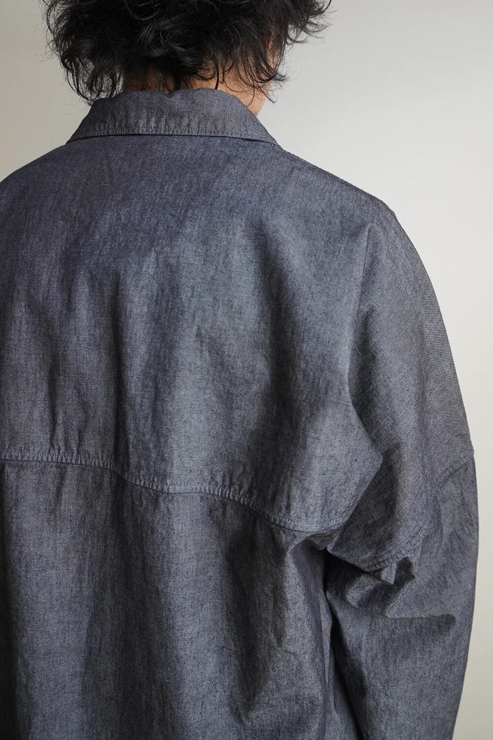 24SS】ANCELLM CHAMBRAY DRESS LS SHIRT (INDIGO) ANC-SH31-B | IAAAM