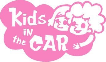 カッティングシート】Kids in the Car -子供が車に乗ってます- ピンク