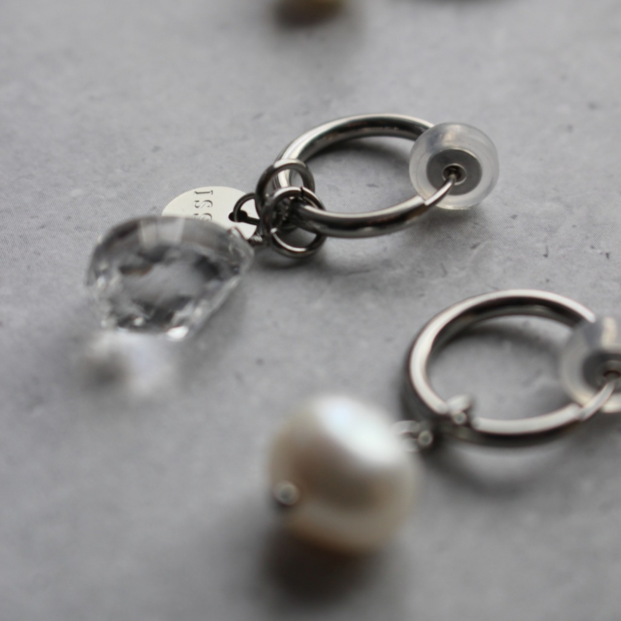crystal and pearl hoop