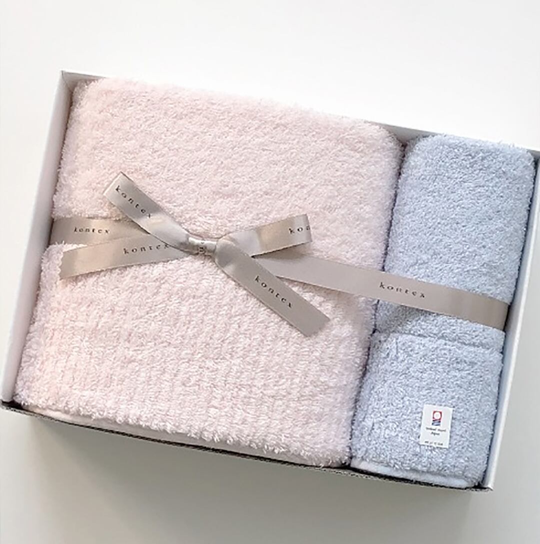今治 プレミアムギフトBOXセット バスタオル×1 フェイスタオル×1［コン