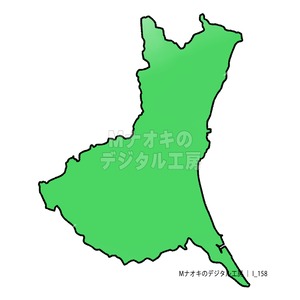 少しゆるい茨城県地図 【I_158】　A slightly loose map of Ibaraki Prefecture