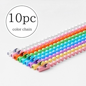 【B901】カラー鍍金ボールチェーン 10本