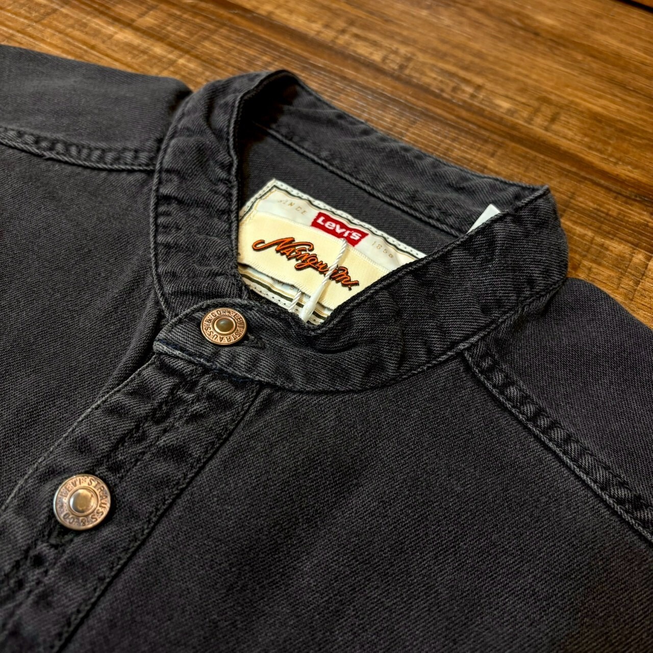 ナスングワム【Nasngwam】Indian motif Denim Shirt　Mサイズ - 4
