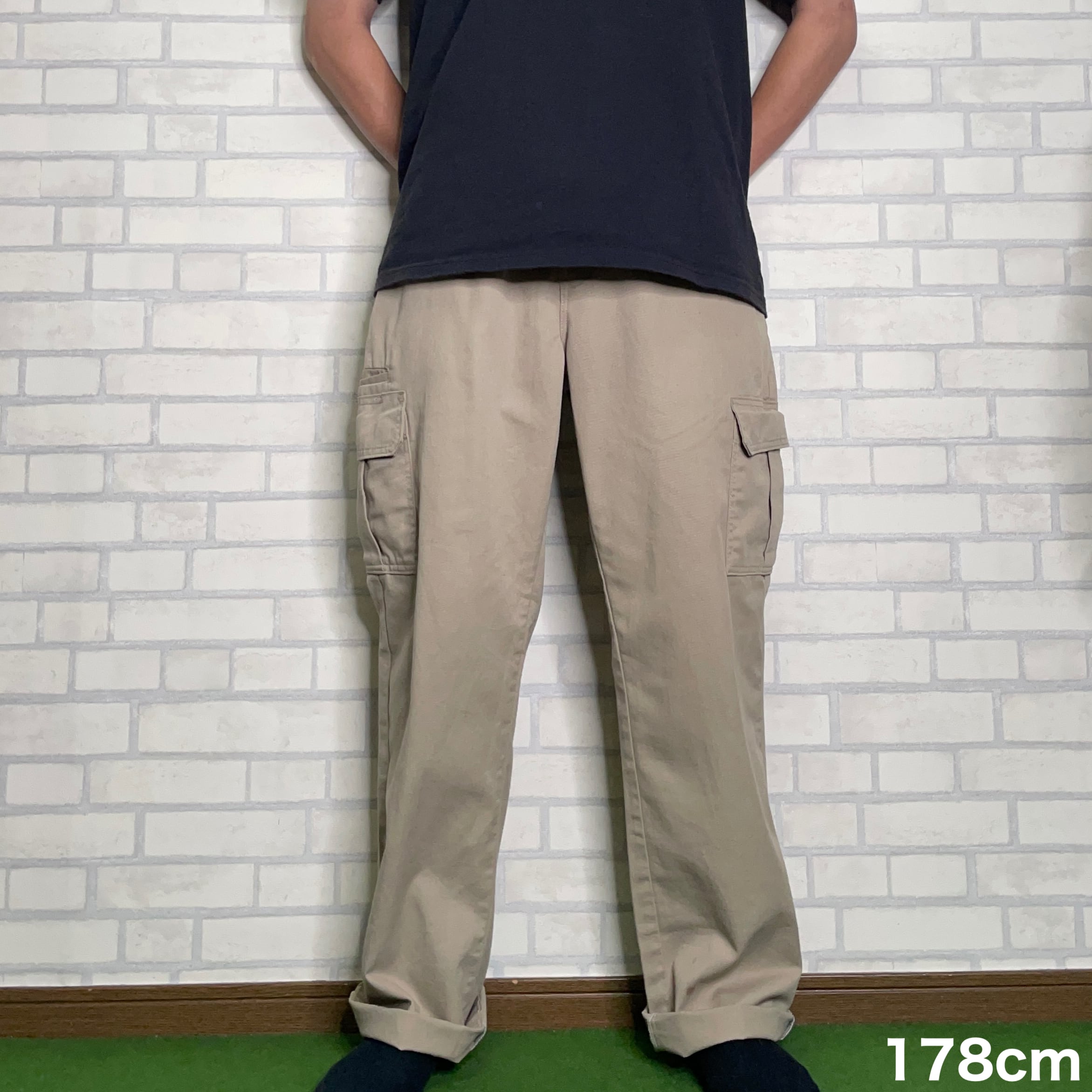 【W36×L32】Dickies カーゴパンツ ブランドタグ ワークパンツ ...