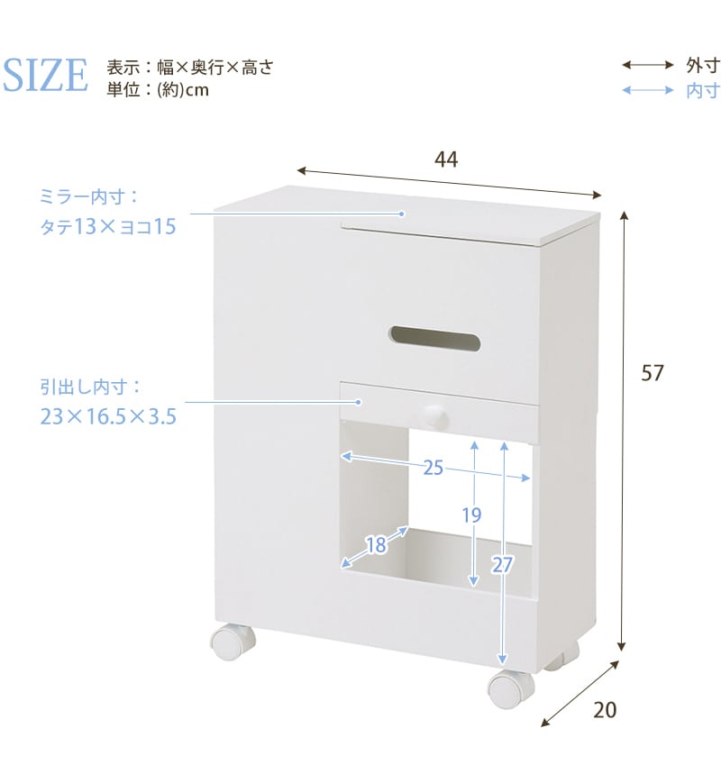 ドレッサーワゴン コスメワゴン コスメボックス メイク道具 収納