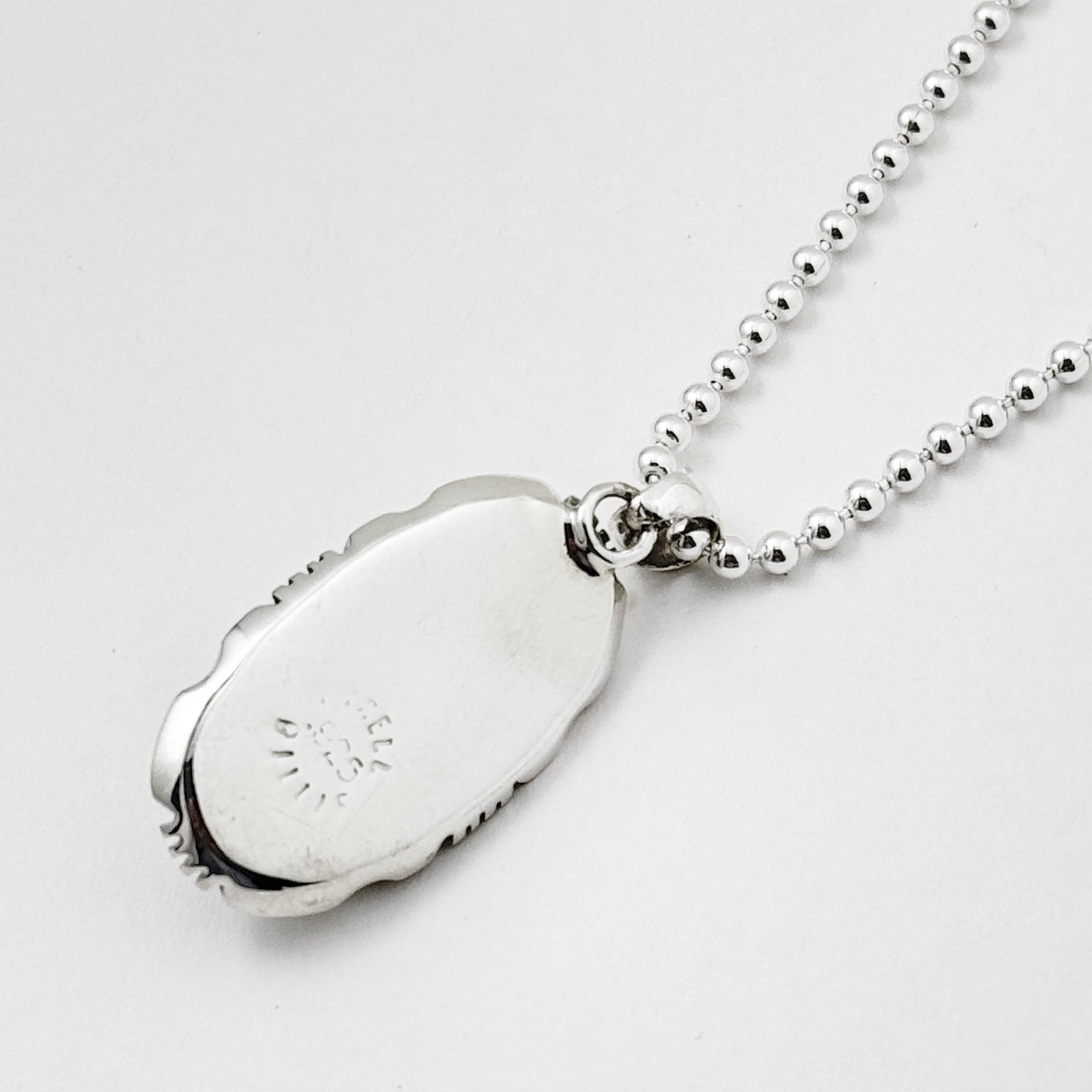 Indian Jewelry 》一点物 ラリマー ロングオーバル ペンダント
