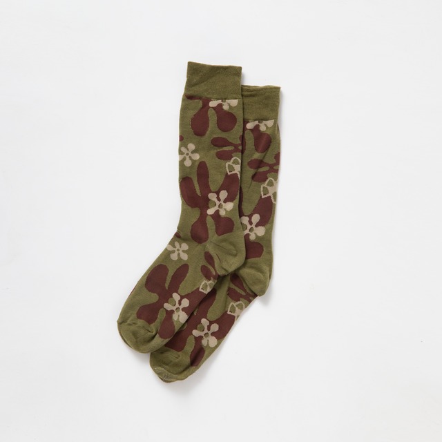 Flower camo socks (khaki)