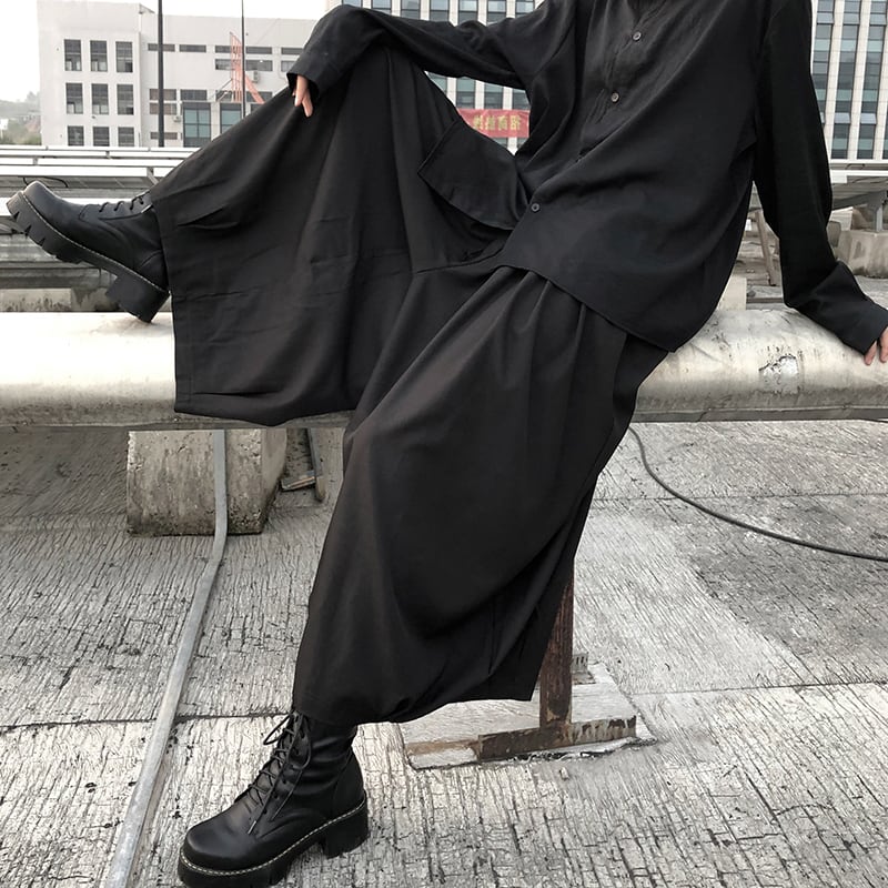 サブカル 服 地雷系 通販 ワイドパンツ 袴パンツ 暗黒 ゴシック系 闇かわいい ストリート系