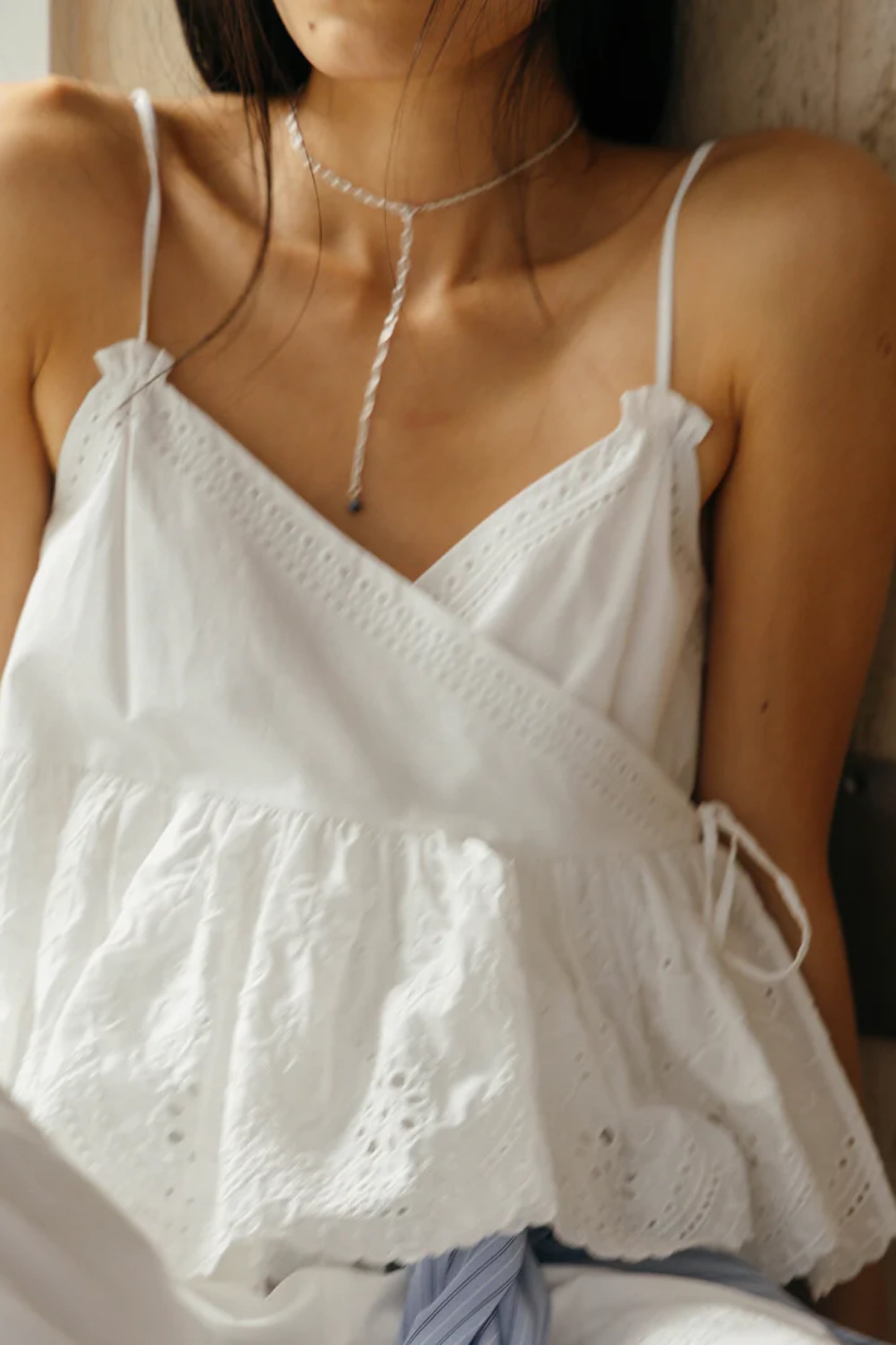 CREDONA LACE PATCHWORK TOPS レースパッチワークトップス White
