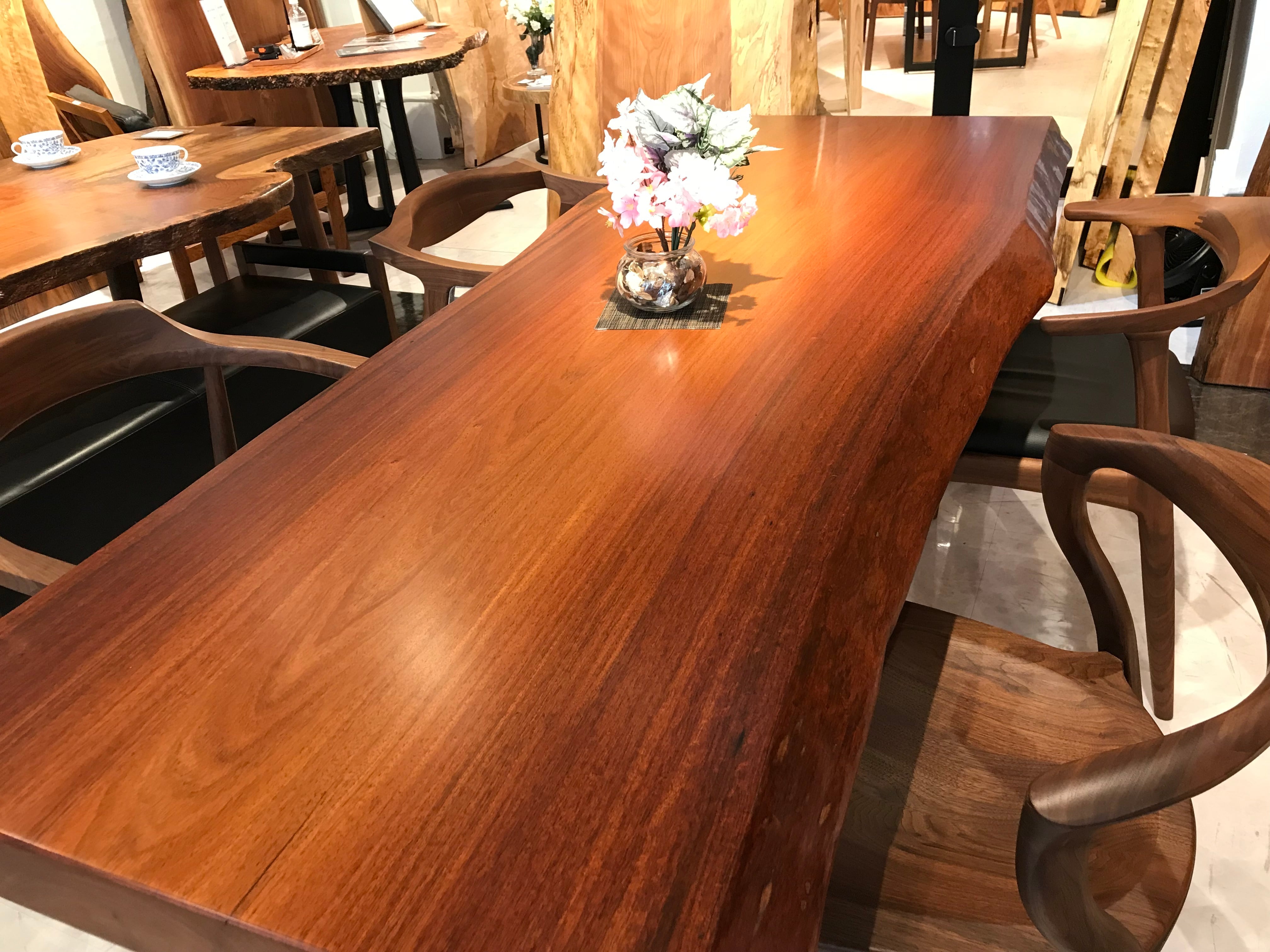 本花梨（カリン）_2000×620-630×60_横浜元町店_テーブル天板/一枚板