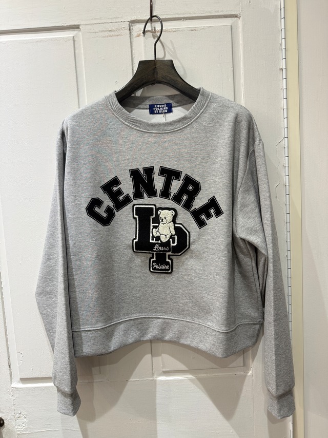 【Sさま専用】短丈くまワッペンプルオーバー （26319150）グレー　L’OURS POLAIRE ET BLEU / ルスポレール＆ブリュ