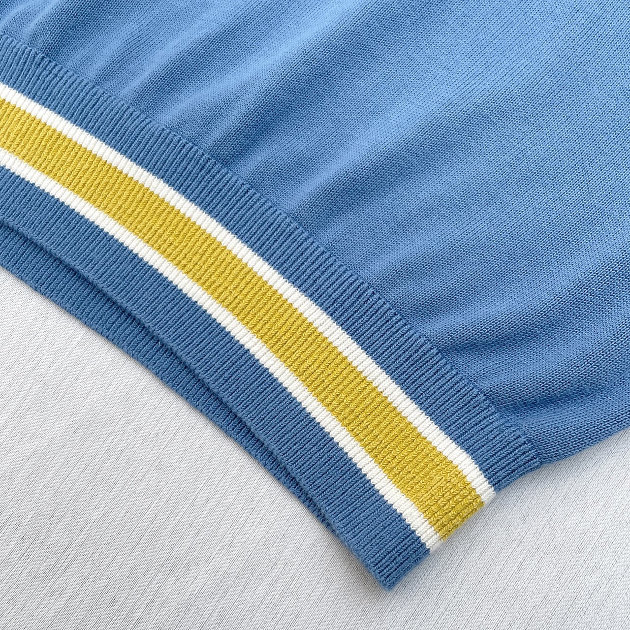 8G SHOOT SUVIN COTTON S/S KNIT POLO サイズL SUVIN COTTON S/S KNIT POLO -BLUE- | 8G SHOOT WEBSTORE