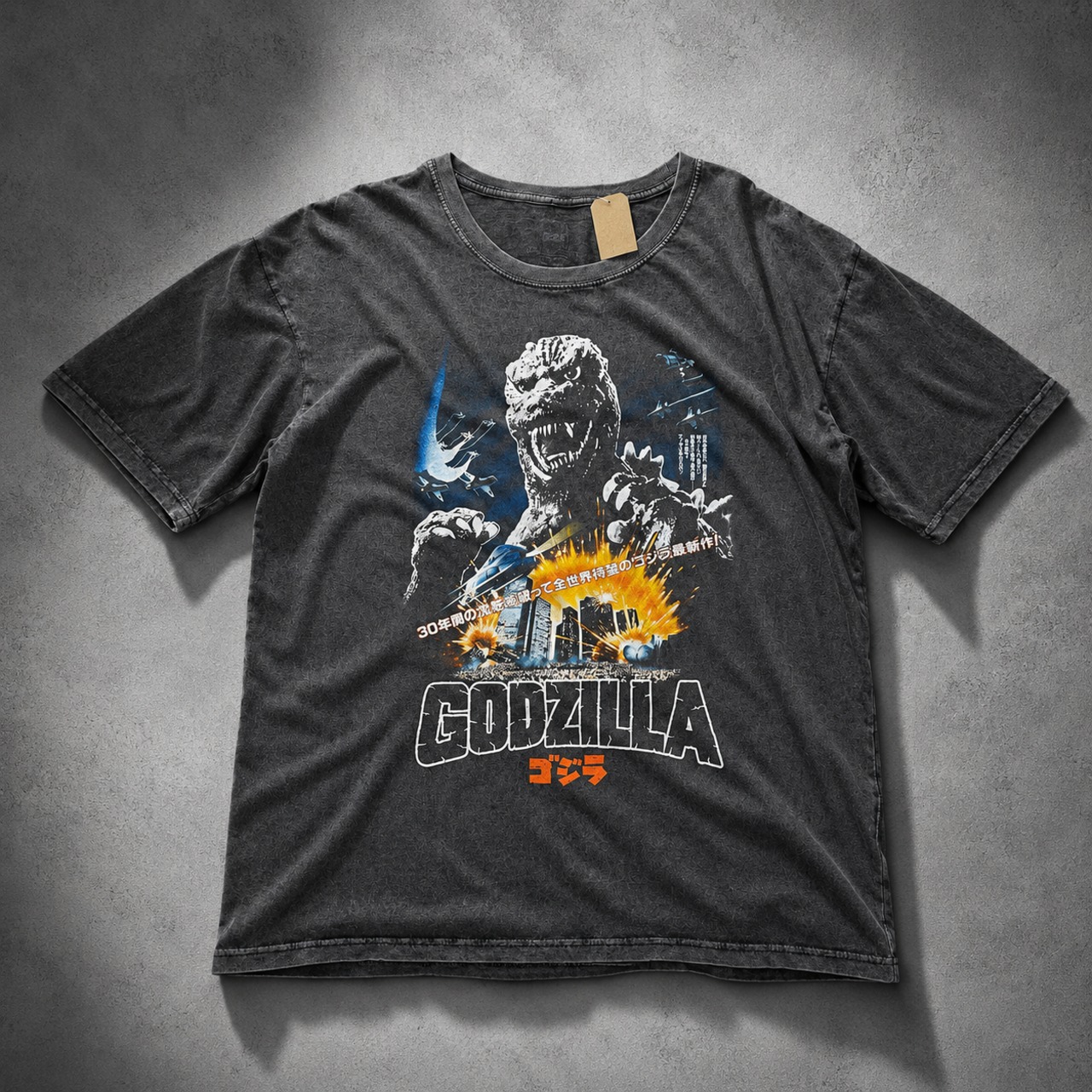 ゴジラ ムービー プリントTシャツ