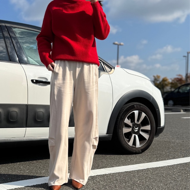 【YENN】カーブシルエットパンツ(新色ECRU)