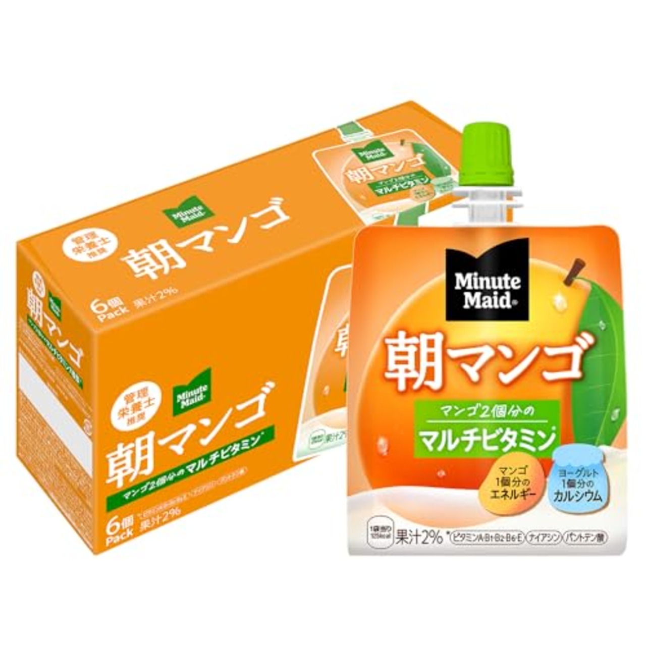 コカ・コーラ ミニッツメイド 朝マンゴ ゼリー 180mlパウチ×6個