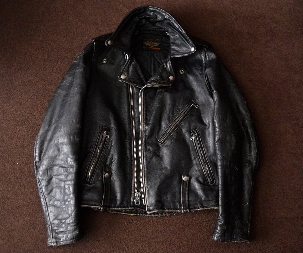 ジャンク ヴィンテージ 50s 前期 サイクルチャンプ レザージャケット 50s HARLEY DAVIDSON CYCLE CHAMP 36 | SECOND TIME GLORY