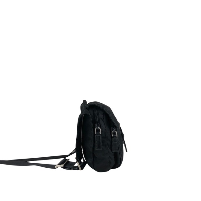 PRADA プラダ ショルダーバッグ ブラック トライアングルロゴ フロントバックル ナイロン vintage ヴィンテージ オールド 3ce7c7