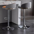 バースツール カウンターチェア 昇降式 回転 360度 高さ調整 ハイチェア モダン スタイリッシュ キッチンカウンター バーカウンター 足置きリング付き おしゃれ