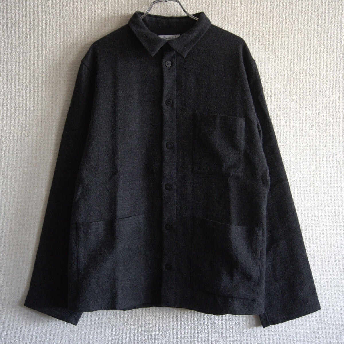 極美品】bergfabel【ヘリンボーン ウール カバーオール】46 ジャケット