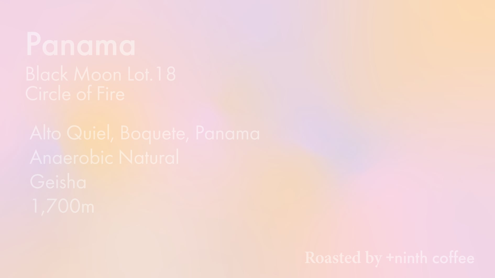 Panama Black Moon Circle of Fire Lot.18, Geisha -  Anaerobic Natural
