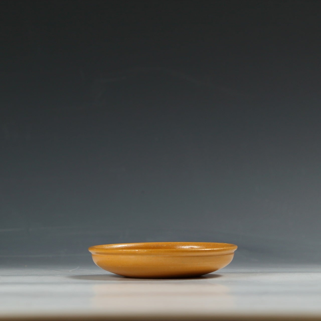 時代もの 出雲布志名焼｜Hujina ware(島根, 1860年代) 黄釉 深豆皿 1枚