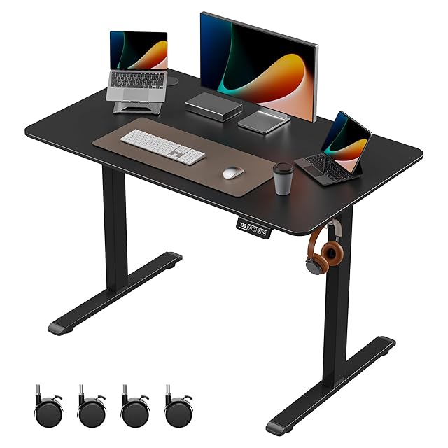 【未使用品】Alebert 160×80cm 電動式 昇降デスク テーブル Alebert 電動昇降デスク 160 80cm USB充電可能 スタンディングデスク