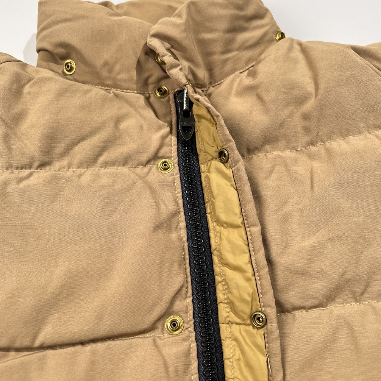 70s 80s USA製 CAMP7 キャンプセブン ヴィンテージ ダウンジャケット TALONジップ サイズ L /ベージュ/アメリカ製