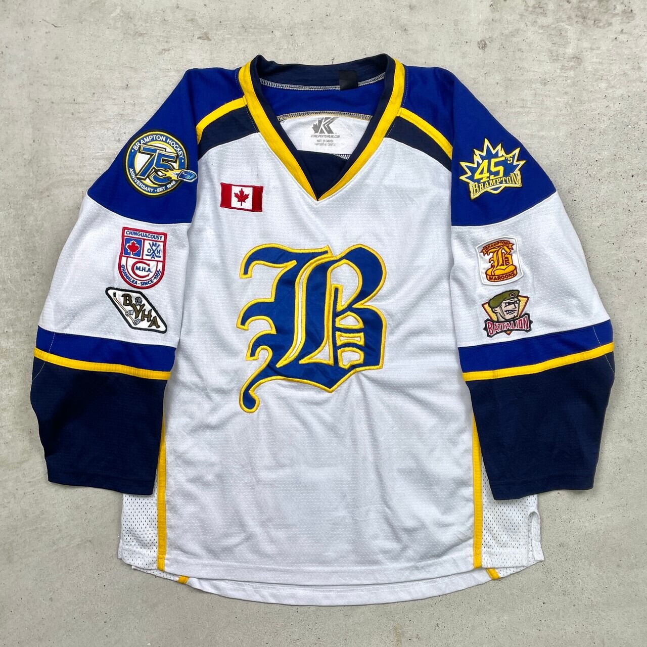 BRAMPTON HOCKEY メッシュ ホッケーシャツ ワッペン メンズL相当 古着