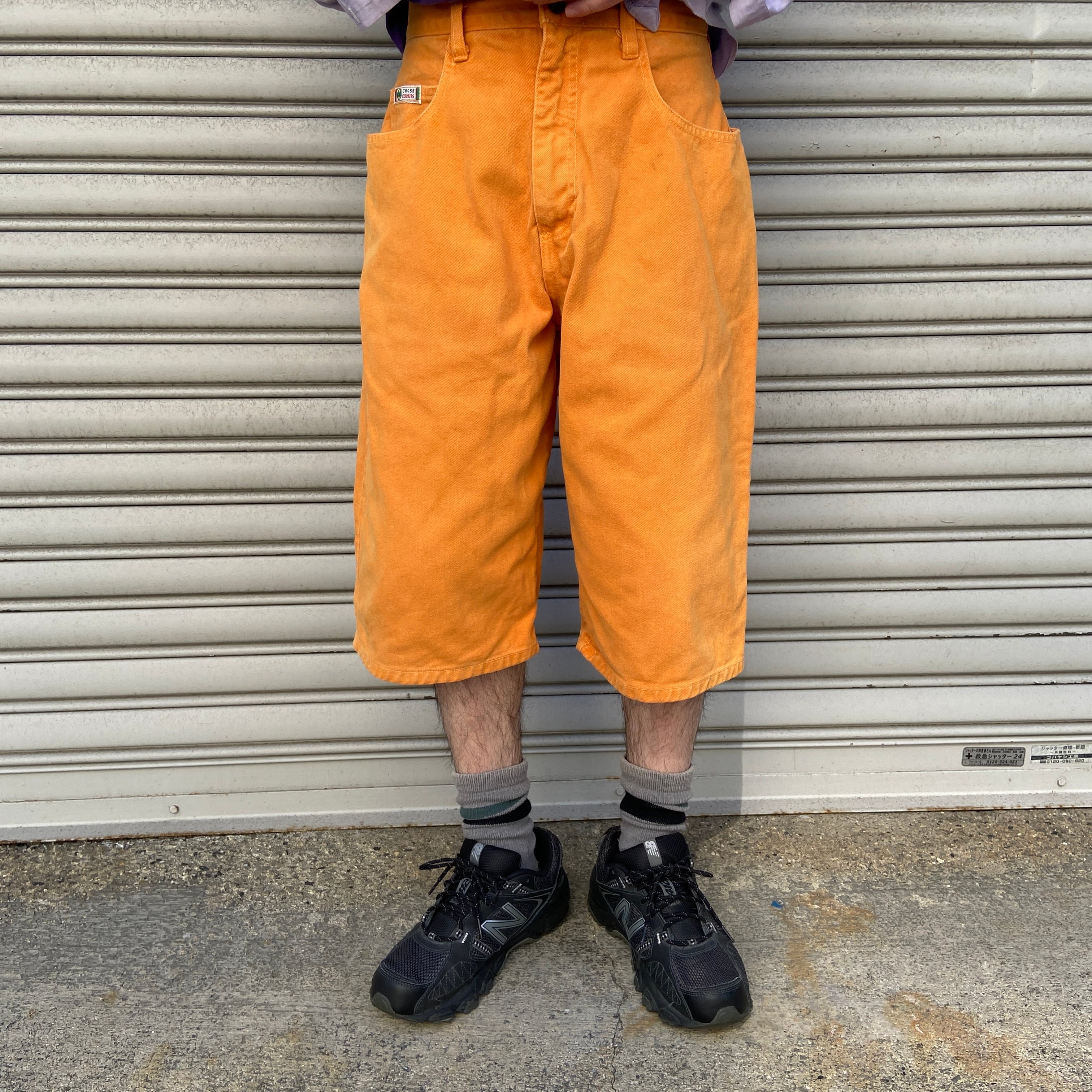 90s CROSSCOLOURカラーバギーショートパンツ 30 ハーフパンツ | 古着屋 Uan