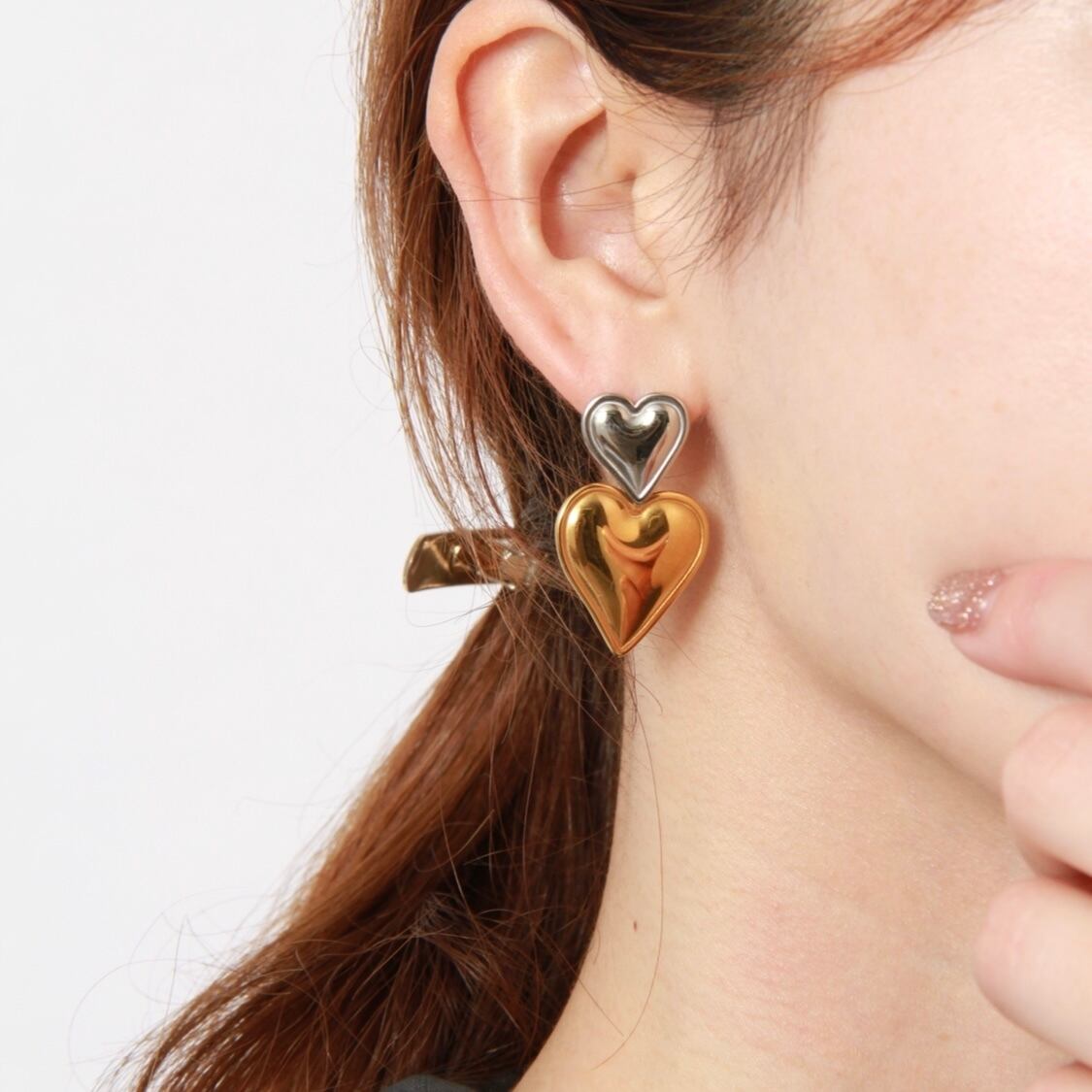 ダブルHeartピアス | BIJOUX+RAVI 【ビジュープラスラヴィ】アクセサリー
