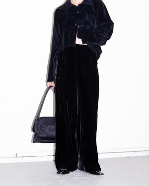 1990s wide-leg velvet trousers