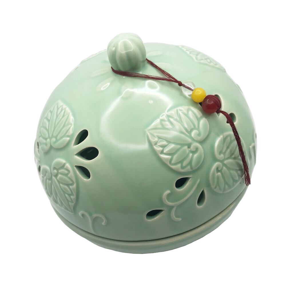 花DECO 蚊遣り 葵 蚊取り線香入れ お香 陶器 蓋付き | 木蓮